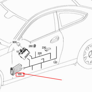 MERCEDES-BENZ E C207 Front Door Harness Protective Hose A2048210197 ORIGINAL