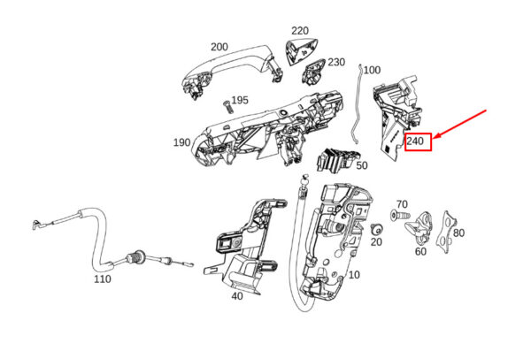 MERCEDES-BENZ GLB X247 Front Left Door Bearing Bracket A2477231500 ORIGINAL