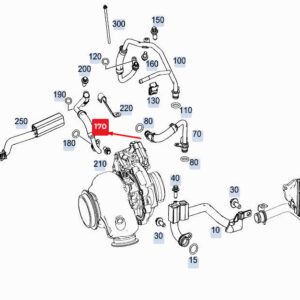 MERCEDES-BENZ GLE W167 Turbine Coolant Line A6542033700 ORIGINAL