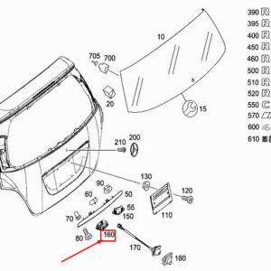 MERCEDES-BENZ R W251 Rear Panel Door Signal Lamp A1648200058 ORIGINAL