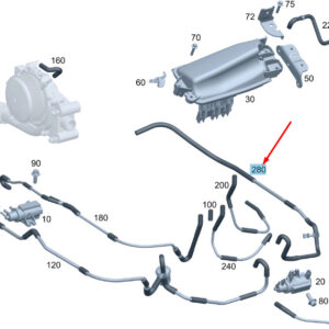 MERCEDES-BENZ C W204 Pressure Transducer Vacuum Line RHD A6510709832 ORIGINAL