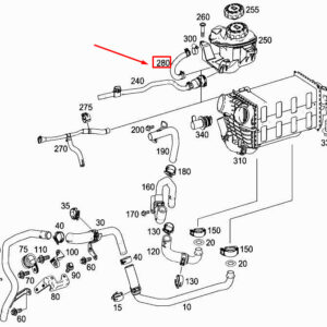 MERCEDES-BENZ S W222 Engine Vent Line A1572030317 ORIGINAL