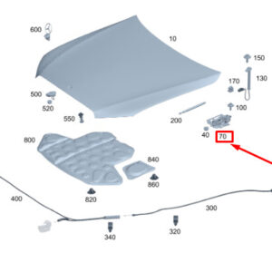 MERCEDES-BENZ S W223 Front Left Bonnet Hinge A2238801700 ORIGINAL