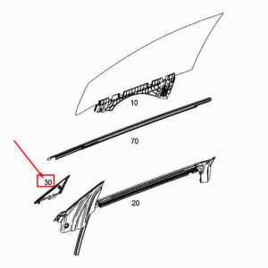 MERCEDES-BENZ CLS C257 Left Mirror Triangle Trim A2577271500 ORIGINAL