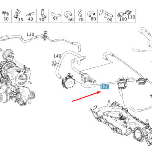 MERCEDES-BENZ A W176 Vacuum System Line A2700700532 ORIGINAL