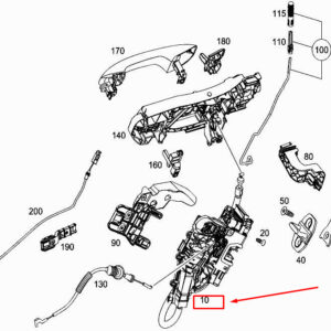 MERCEDES-BENZ CLS C257 Rear Right Door Lock A0997308400 ORIGINAL