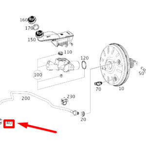 MERCEDES-BENZ CLA C117 Vacuum Line Bracket A0019959377 ORIGINAL