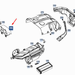 MERCEDES-BENZ GLE W167 Top Air Duct Segment A1675006700 ORIGINAL