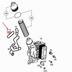 MERCEDES-BENZ S W222 Engine Oil Filter Molded Seal A6541840280 ORIGINAL