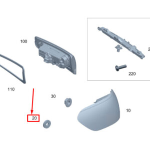 MERCEDES-BENZ GLS X167 Rear Left Outer Tail Light Seal A1678261300 ORIGINAL