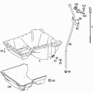 MERCEDES-BENZ E Coupe C207 Oil Dipstick Tube O-Ring A0209977045 ORIGINAL