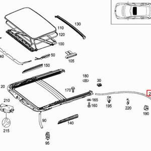 MERCEDES-BENZ R W251 Rear Left Water Drain Hose A2517850101 ORIGINAL
