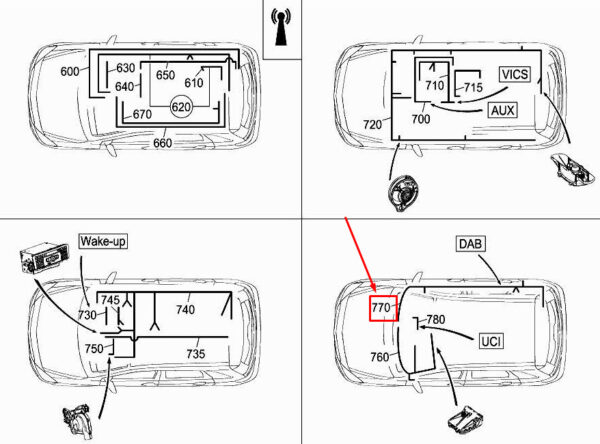 MERCEDES-BENZ B W246 Digital Radio Wiring Harness A2465407500 ORIGINAL