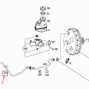 MERCEDES-BENZ E Cabrio A207 Brake Vacuum Line A2074300229 ORIGINAL