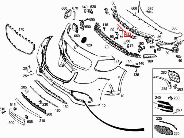MERCEDES-BENZ E W213 Front Bumper Impact Absorber A2138859802 ORIGINAL