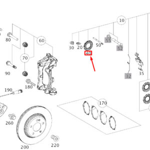 MERCEDES-BENZ E C238 Front Brake Caliper Dust Boot A0014214086 ORIGINAL