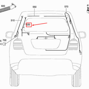 MERCEDES-BENZ R W251 Left Rear-End Door Wiring Harness A2514406135 ORIGINAL