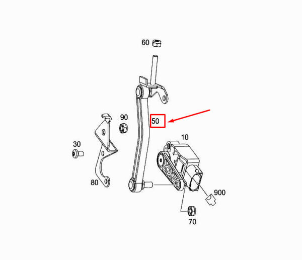 MERCEDES-BENZ GLE W166 Front Right Stabilizer Link Rod A1663200232 ORIGINAL