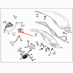 MERCEDES-BENZ C W205 Rear Lid Spring A2057570129 ORIGINAL