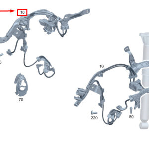 MERCEDES-BENZ W206 C43 AMG Rear Left ABS Wiring Harness A2065400157 ORIGINAL