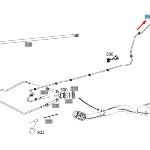 MERCEDES-BENZ C W205 Tank To Metering unit Additive Line A2054707702 ORIGINAL