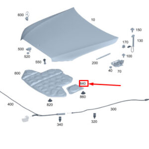 MERCEDES-BENZ S W223 Left Hood Dampening A2236827700 ORIGINAL