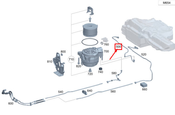 MERCEDES-BENZ C S206 Fuel Feed Line A2064702700 ORIGINAL