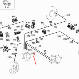 MERCEDES-BENZ S W222 Master Cylinder Brake Line A2224208426 ORIGINAL