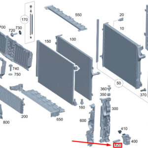 MERCEDES-BENZ S W223 Left Lower Radiator Holder A0995012400 ORIGINAL