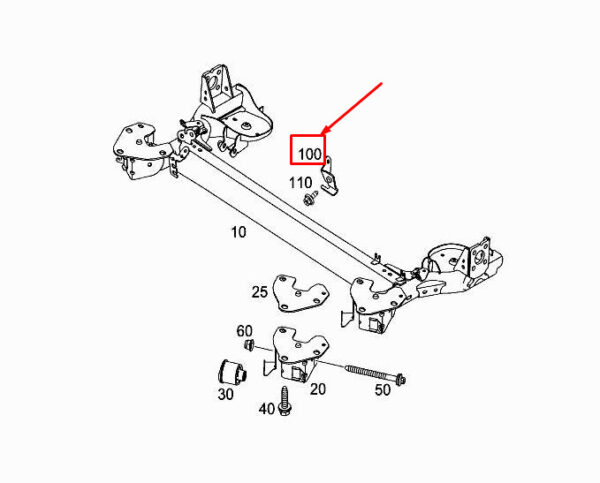 MERCEDES-BENZ CITAN W415 Rear Cross Member Bracket A4153510200 ORIGINAL