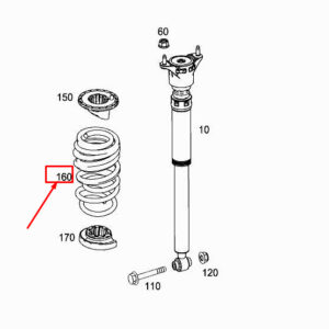 MERCEDES-BENZ CLA C117 Rear Coil Spring A1563240204 ORIGINAL