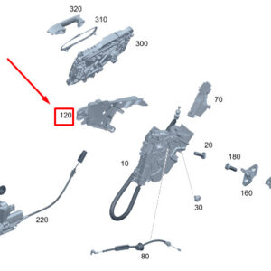 MERCEDES-BENZ S W223 Rear Right Door Lock Holder A2237331300 ORIGINAL