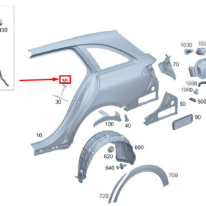 MERCEDES-BENZ C W206 Rear Left Wheel Well Damping A2066828301 ORIGINAL