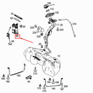 MERCEDES-BENZ C Coupe C205 Right Fuel Feed Unit A2054701300 ORIGINAL