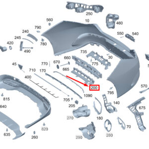 MERCEDES-BENZ CLA C118 Rear Bumper Holder A1188850601 ORIGINAL