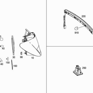MERCEDES-BENZ CLA Coupe C117 Rear Left Lamp Bulb Mount A1178200177 ORIGINAL
