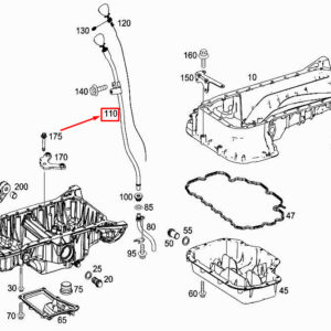 MERCEDES-BENZ S W222 Engine Oil Dipstick Tube A1570103300 ORIGINAL