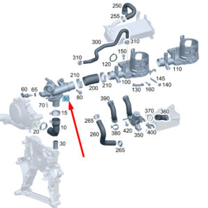 MERCEDES-BENZ C W204 Thermostat A6512000615 ORIGINAL