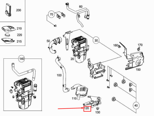 MERCEDES-BENZ CLS C257 Engine Damping System Bracket A2535060340 ORIGINAL