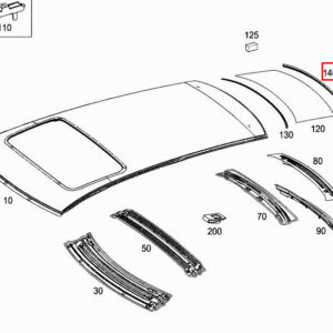 MERCEDES-BENZ R W251 Rear Roof Sealing A2516570398 ORIGINAL