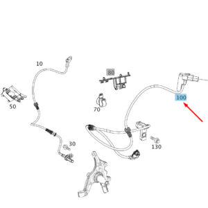 MERCEDES-BENZ E W212 Front Left Shock Absorber Harness A2125402505 ORIGINAL