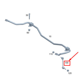 MERCEDES-BENZ EQS V297 Rear Stabilizer Link A2973261700 ORIGINAL