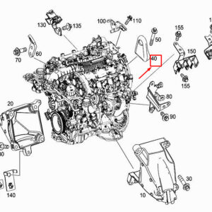 MERCEDES-BENZ C Coupe C205 Rear Left Engine Lifting Eye A2762231541 ORIGINAL