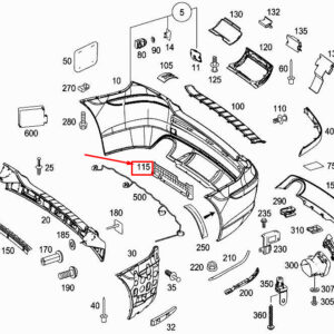 MERCEDES-BENZ R W251 Rear Right Bumper Cover A2518810023 ORIGINAL