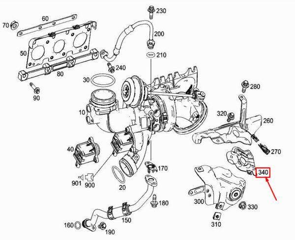 MERCEDES-BENZ C Coupe C205 Left Oxygen Sensor Shield A2760967168 ORIGINAL