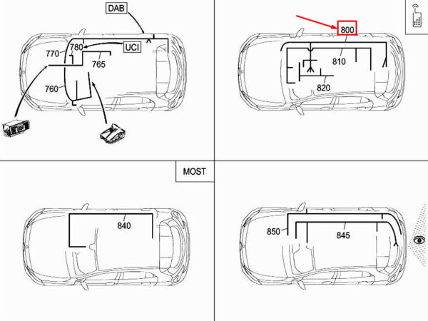 MERCEDES-BENZ GLA X156 Telephone Wiring Harness A1565406906 ORIGINAL
