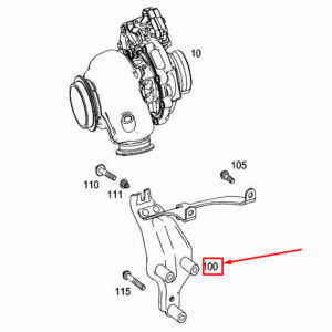 MERCEDES-BENZ GLE W167 Turbine Holder Support A6540960445 ORIGINAL