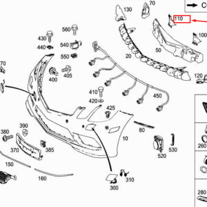 MERCEDES-BENZ Cabrio A207 Front RH Bumper Reinforcement A2078850416 ORIGINAL