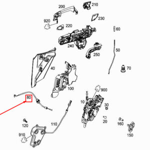 MERCEDES-BENZ ML W166 Rear Door Bowden Cable A1667600604 ORIGINAL