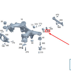 MERCEDES-BENZ S W223 Rear Left Crossmember Stop Plate A2063525300 ORIGINAL
